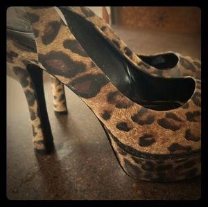 Women's Jungle Print Platform Heels